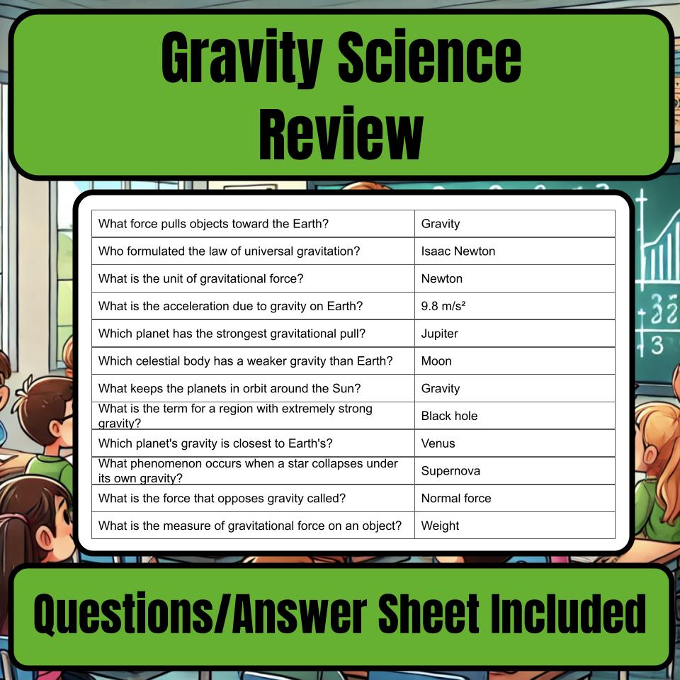 Gravity Jeopardy Science Review I0067