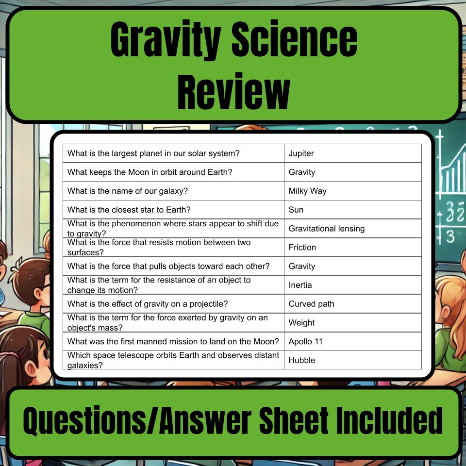 Gravity Jeopardy Science Review I0067