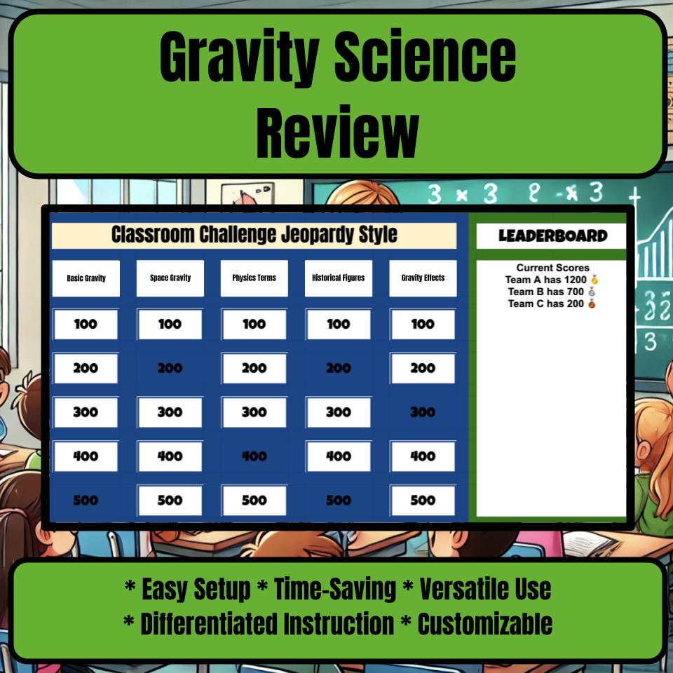 Gravity Jeopardy Science Review I0067