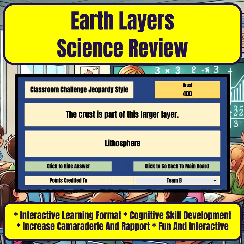 Earth Layers Jeopardy Science Review I0069