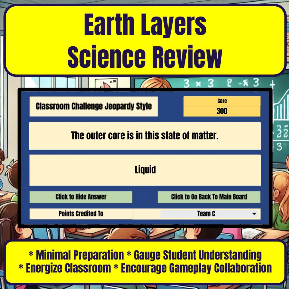 Earth Layers Jeopardy Science Review I0069