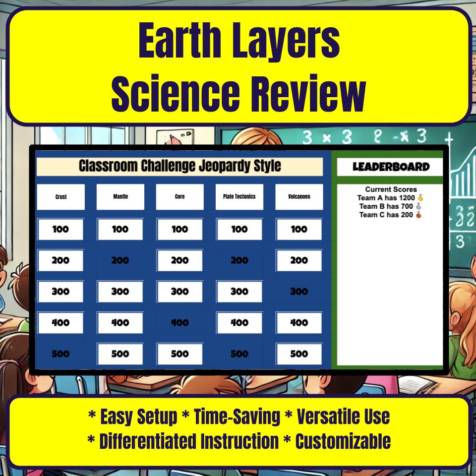 Earth Layers Jeopardy Science Review I0069