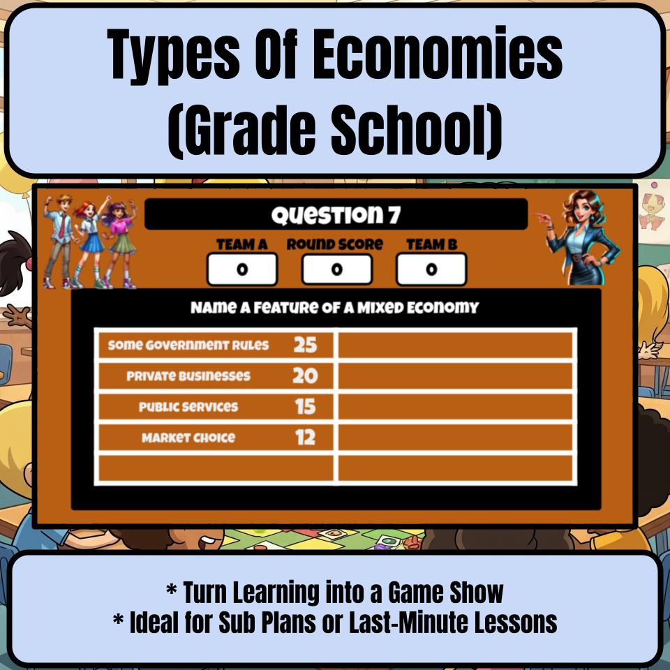 Types Of Economies (Grade School) Review Feud CF0007