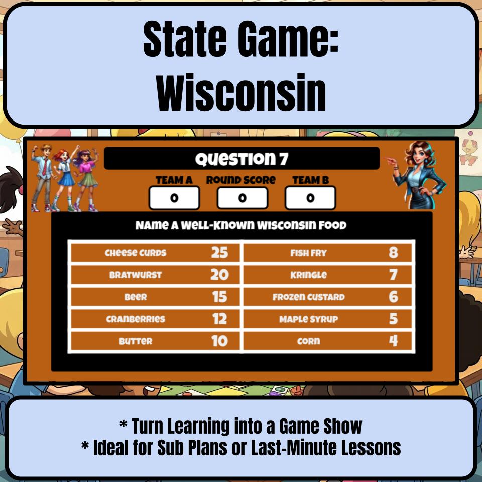 Wisconsin Social Studies Family Feud Review Game CF0007
