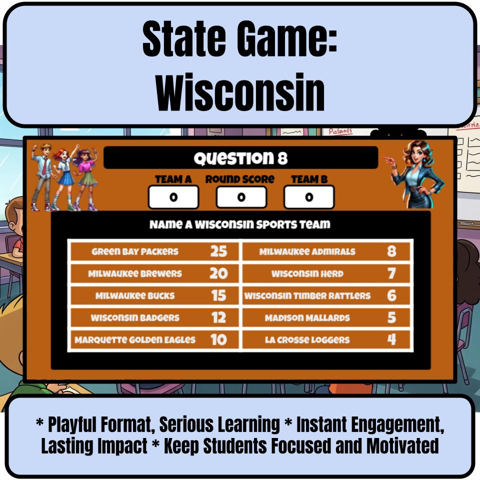 Wisconsin Social Studies Family Feud Review Game CF0007