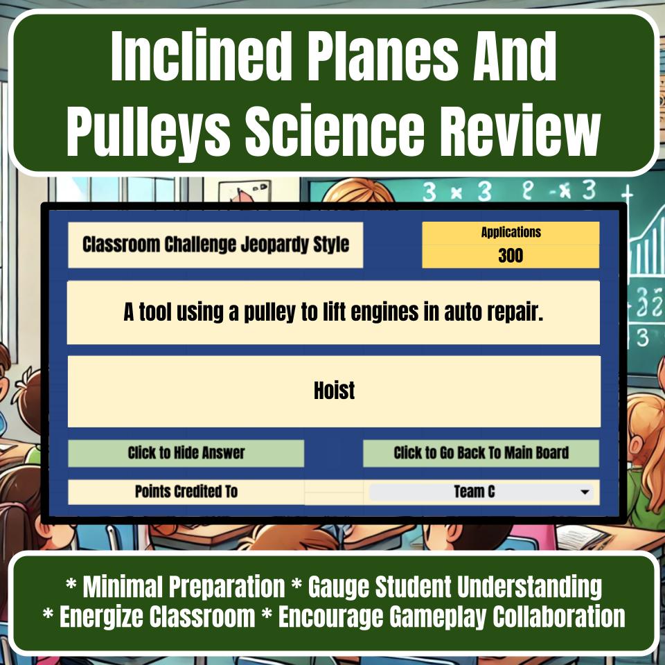Inclined Planes And Pulleys Jeopardy Science Review I0070
