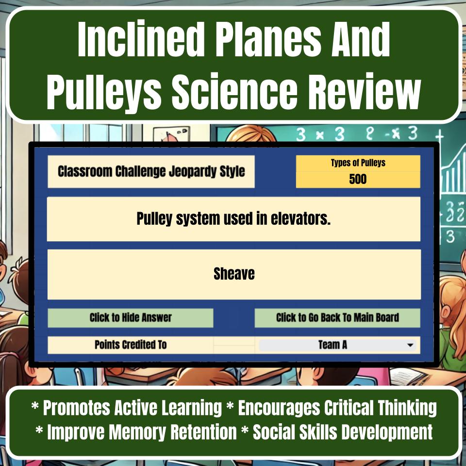 Inclined Planes And Pulleys Jeopardy Science Review I0070