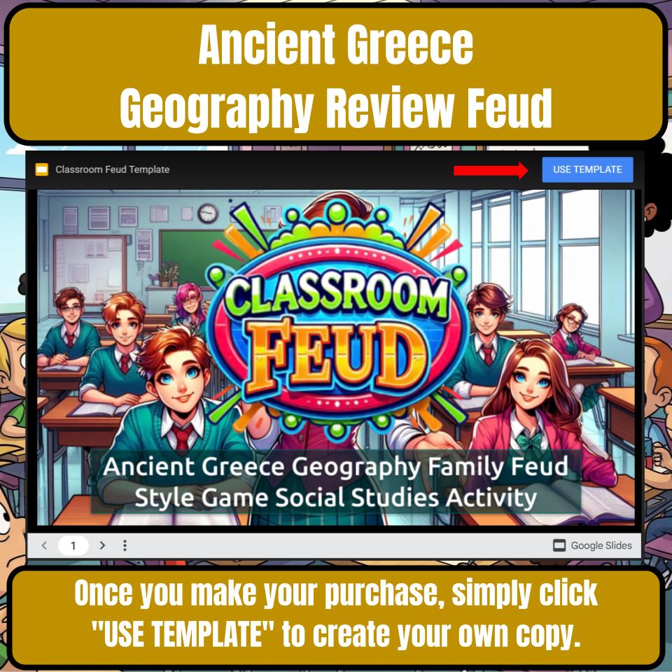 Ancient Greece Geography Family Feud Style Game Social Studies Activity CF0072