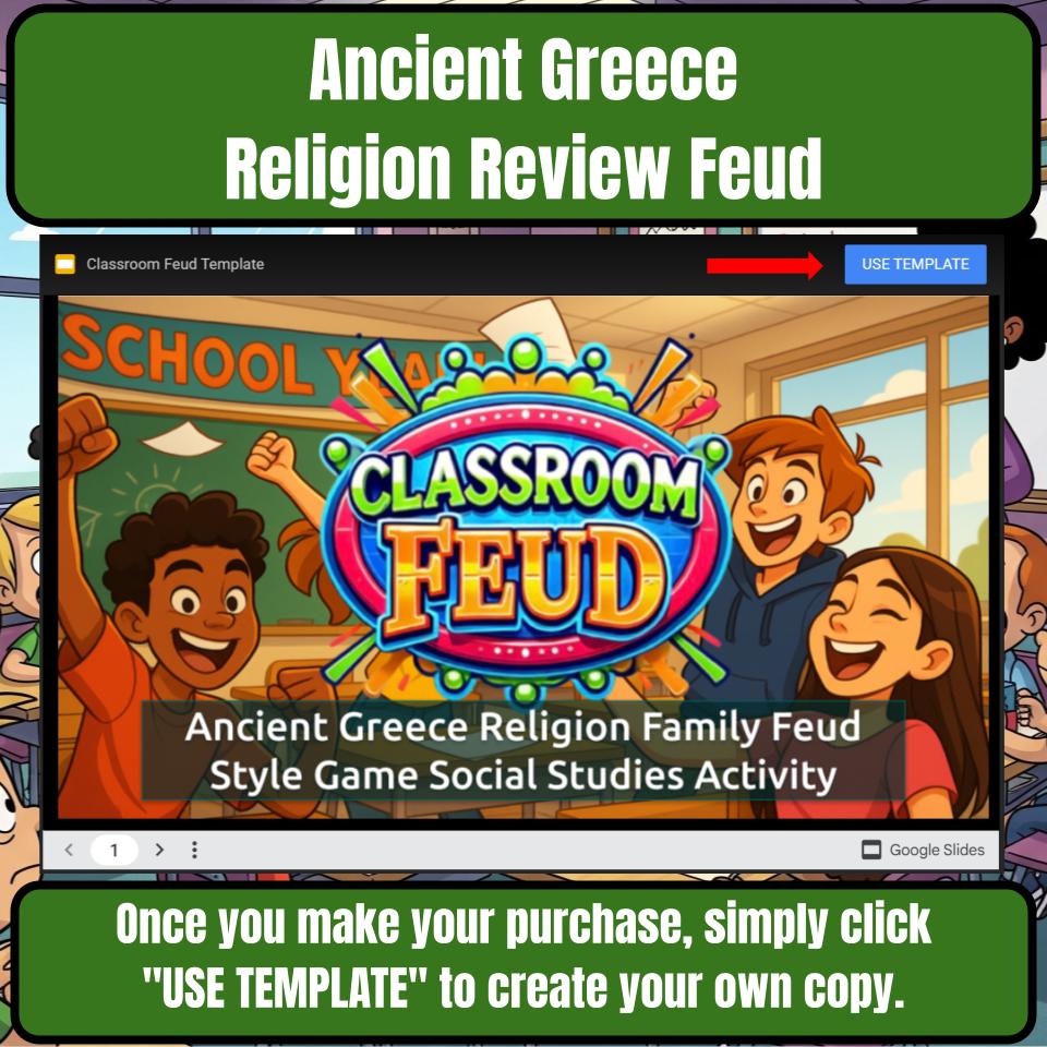 Ancient Greece Religion Family Feud Style Game Social Studies Activity CF0073