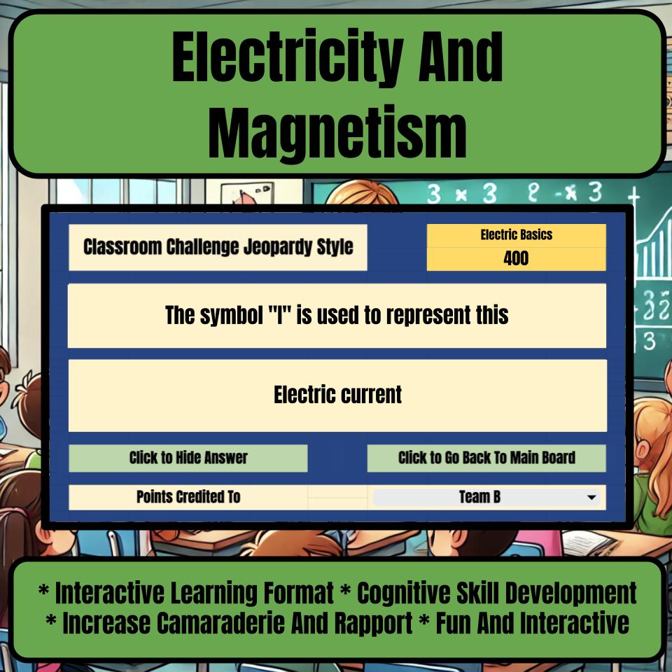 Electricity And Magnetism Jeopardy Science Review I0074