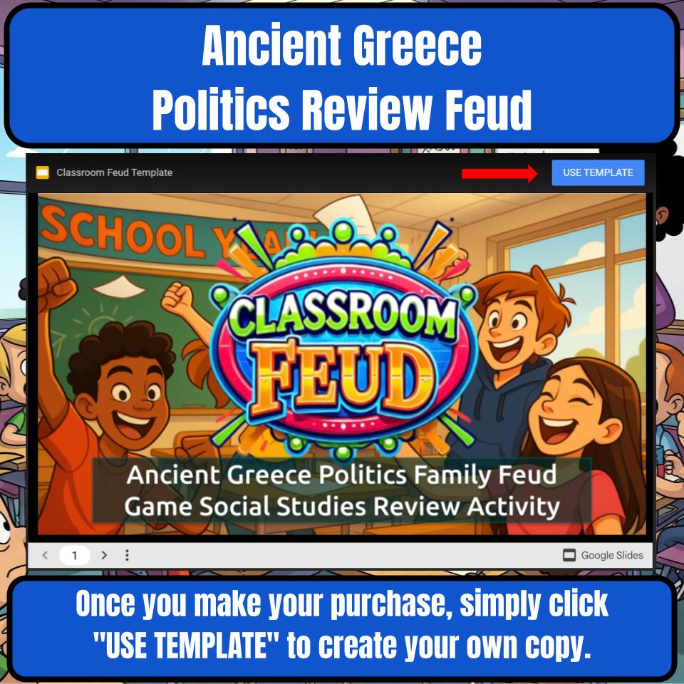 Ancient Greece Politics Family Feud Game Social Studies Review Activity CF0075