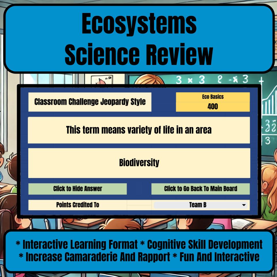 Ecosystems Jeopardy Science Review I0075