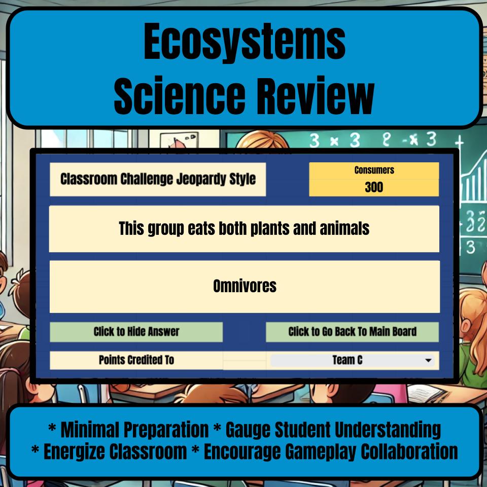 Ecosystems Jeopardy Science Review I0075