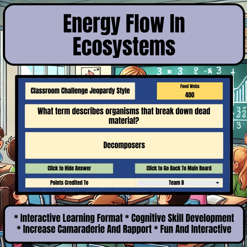 Energy Flow In Ecosystems Jeopardy Science Review I0079