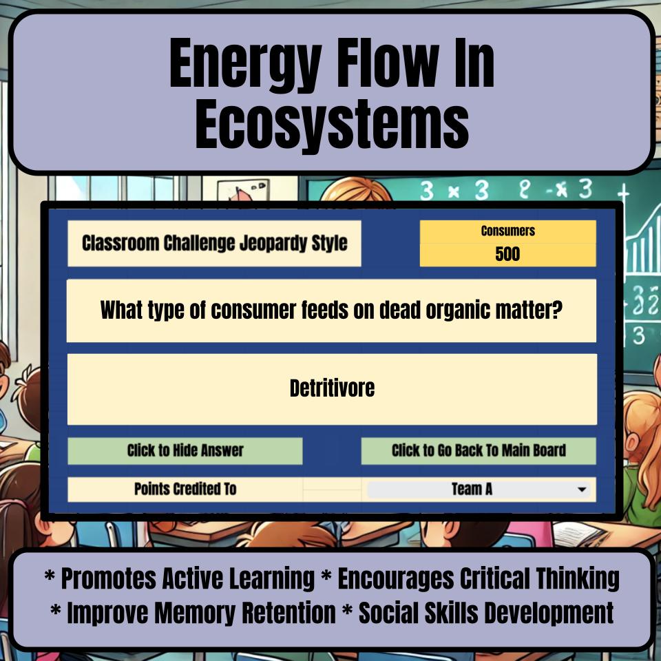Energy Flow In Ecosystems Jeopardy Science Review I0079