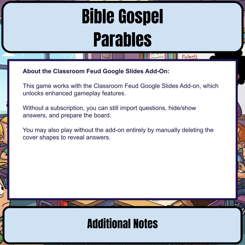 Bible Gospel Parables Feud Review BF0008