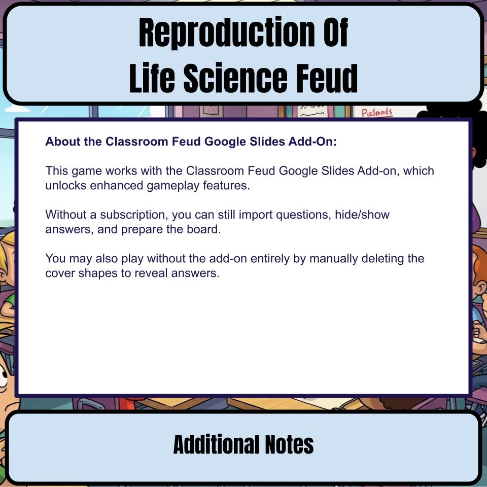 Reproduction Of Life Science Feud Review CF0008