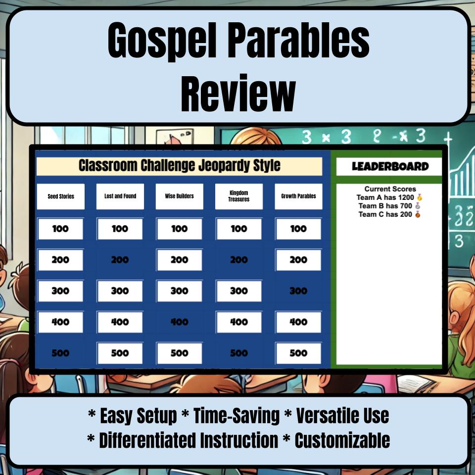Gospel Parables Jeopardy Bible B0008