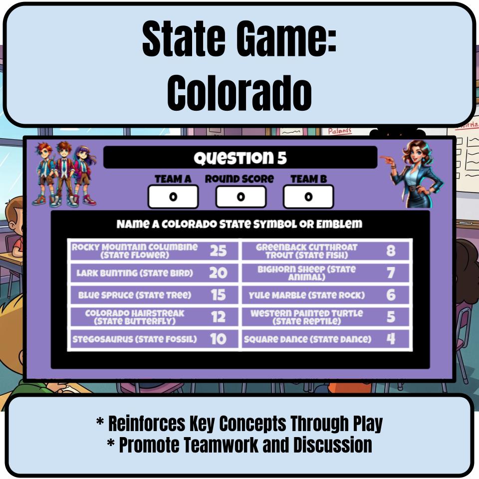 Colorado Social Studies Family Feud Review Game CF0008