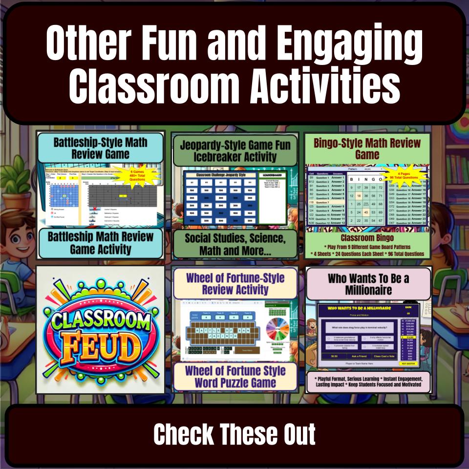 Jeopardy Writing Algebraic Expressions Math Review Activity I0008
