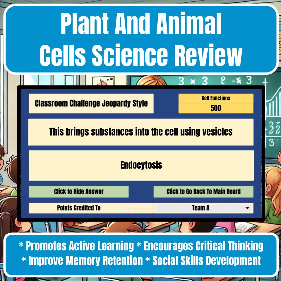 Plant And Animal Cells Jeopardy Science Review I0083