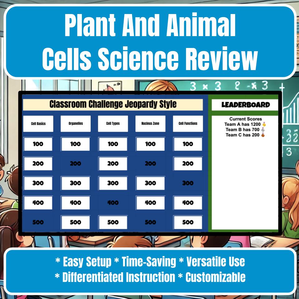 Plant And Animal Cells Jeopardy Science Review I0083