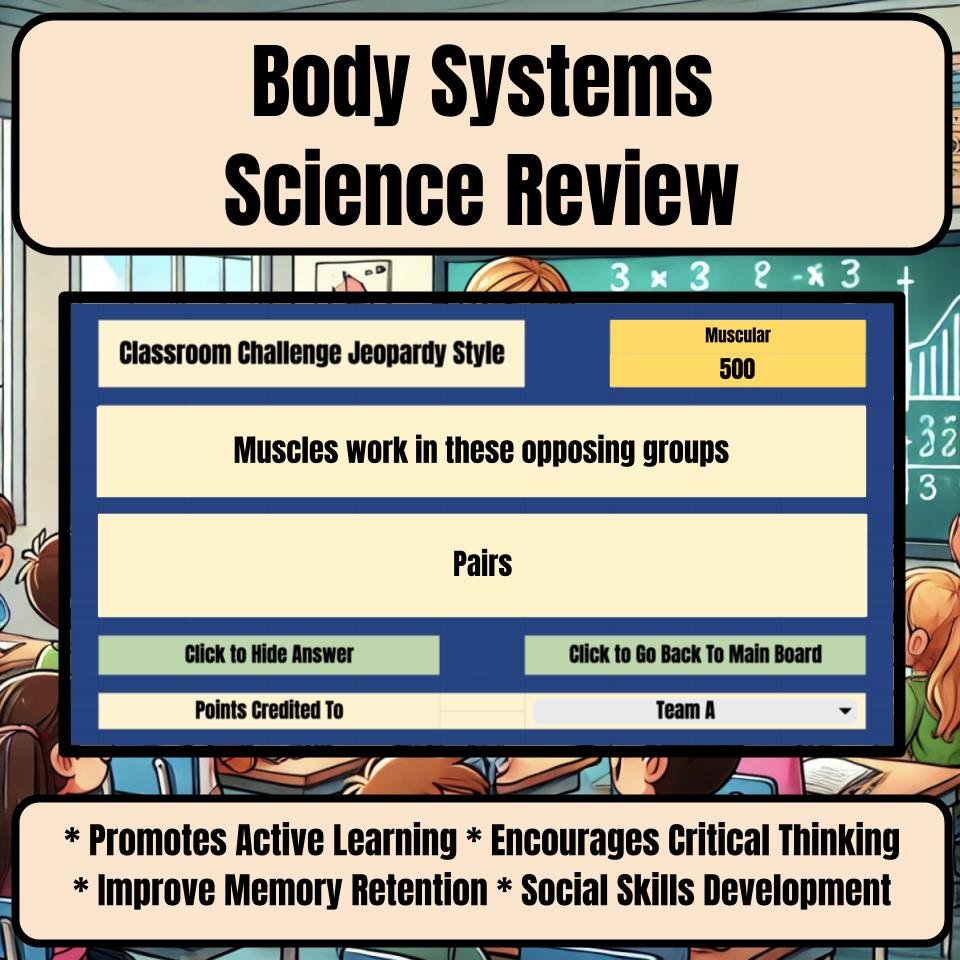 Body Systems Jeopardy Science Review I0084