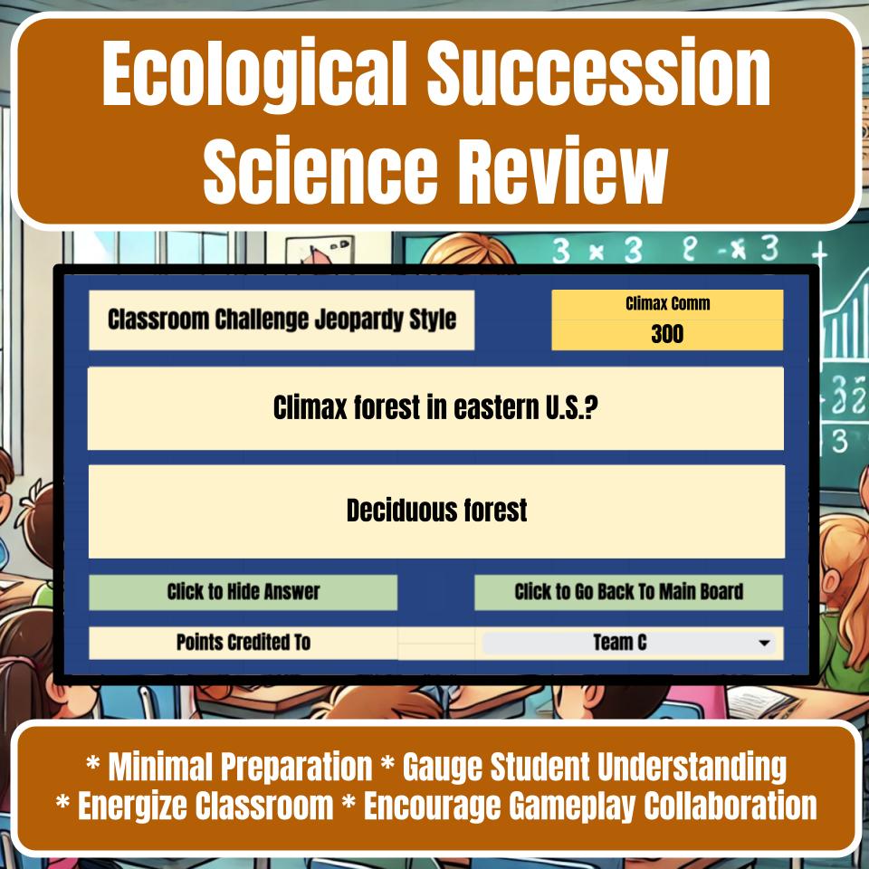 Ecological Succession Jeopardy Science Review I0089