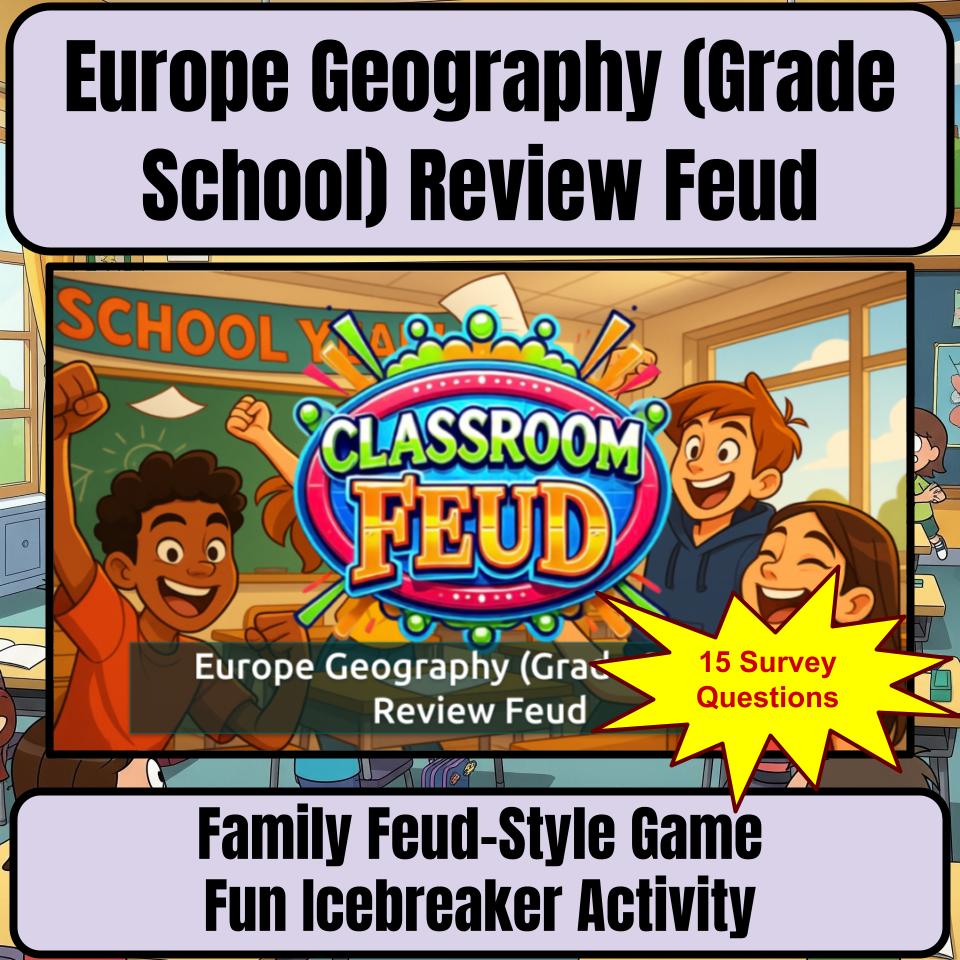 Europe Geography (Grade School) Review Feud CF0009