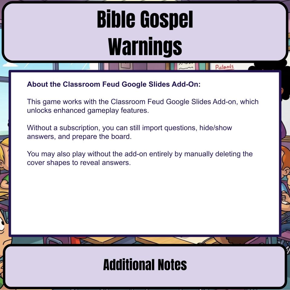 Bible Gospel Warnings Feud Review BF0009