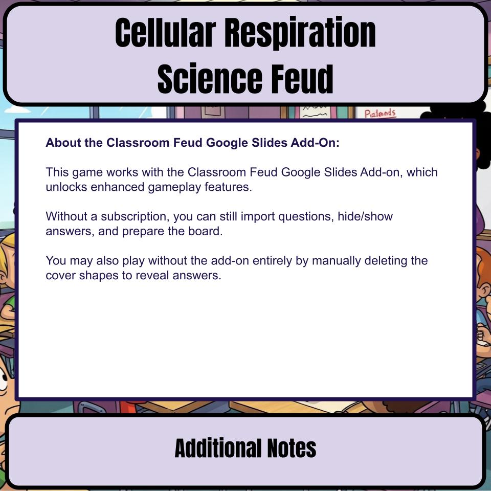 Cellular Respiration Science Feud Review CF0009
