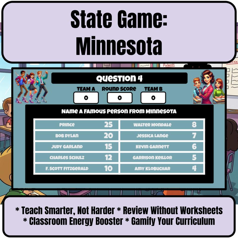 Minnesota Social Studies Family Feud Review Game CF0009