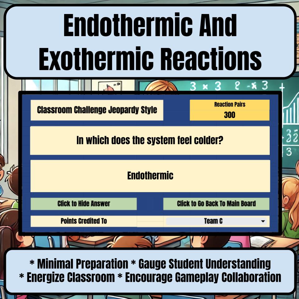 Endothermic And Exothermic Reactions Jeopardy Science Review I0091