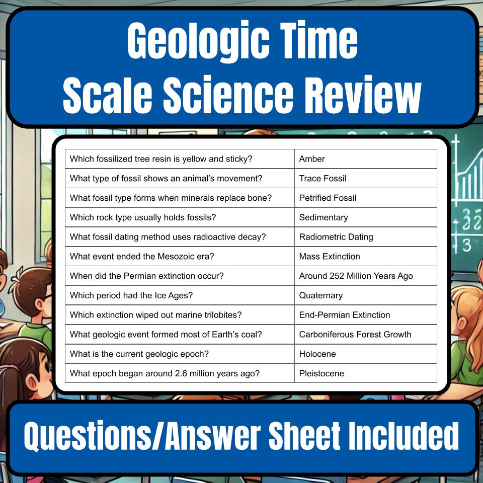 Geologic Time Scale Jeopardy Science Review I0092