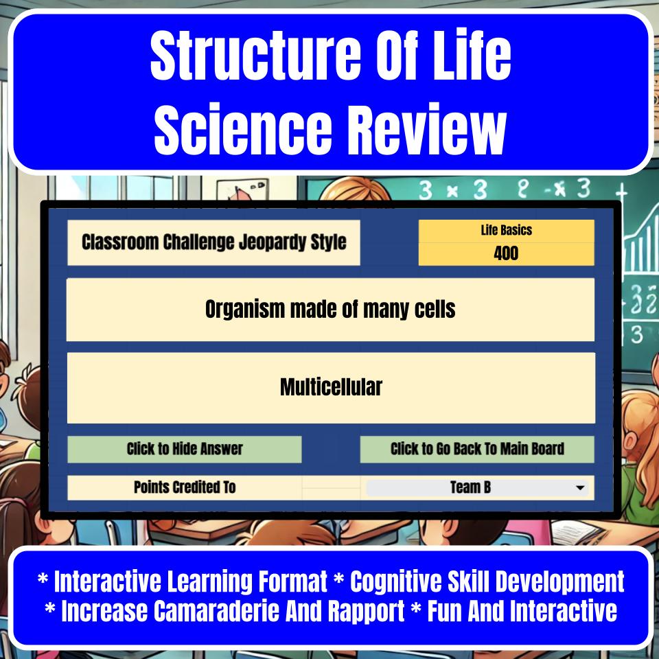 Structure Of Life Jeopardy Science Review I0095