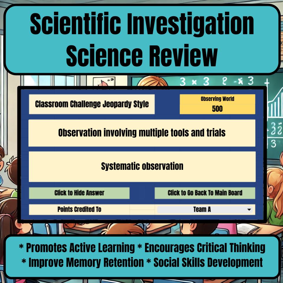 Scientific Investigation Jeopardy Science Review I0097