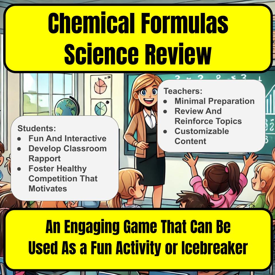 Chemical Formulas Jeopardy Science Review I0099